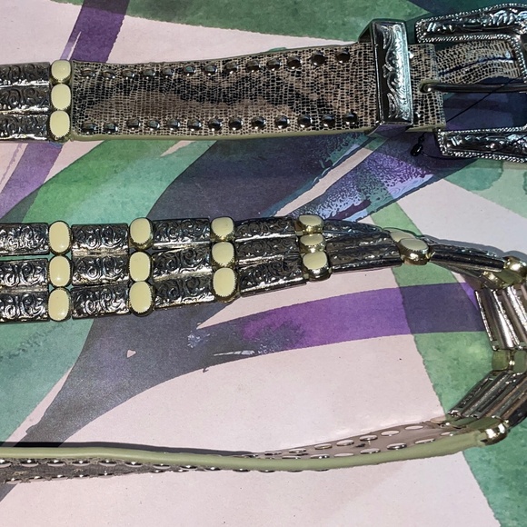 Free People X Nanni Milano Silver Western Belt